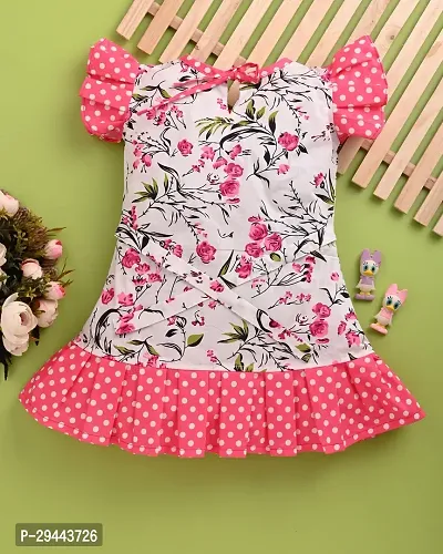 Stylish Pink Cotton Blend Dress For Girls-thumb3