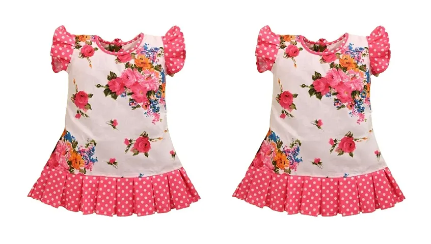 Stylish Blend Dress For Girls Pack Of 2