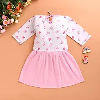 Stylish Pink Cotton Blend Dress For Girls-thumb1