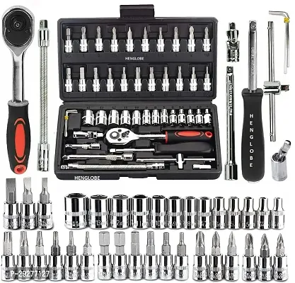 SKC TOOL KIT 46 Pieces 1/4 Inch Drive Industrial Grade Socket Ratchet