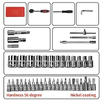 SKC TOOL KIT 46 Pieces 1/4 Inch Drive Industrial Grade Socket Ratchet  ( pack of 1 )-thumb1