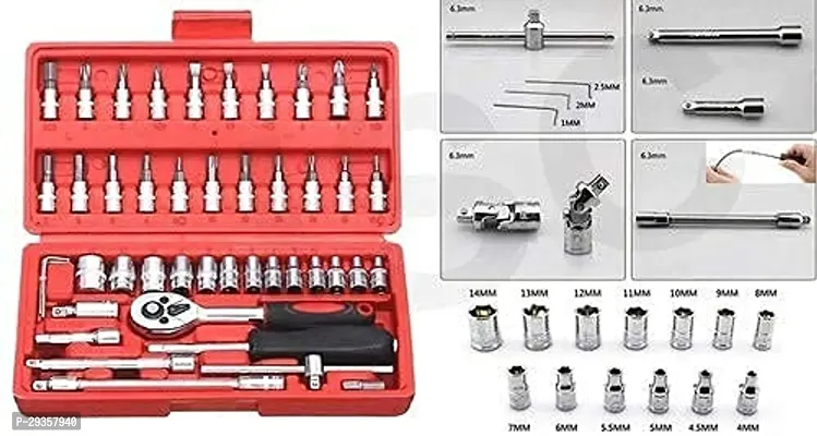 SKC 46 In 1 Pcs Tool Kit  Screwdriver And Socket Set Hand Tool Kit ( PACK OF 01 )