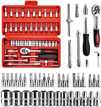 SKC 46 In 1 Pcs Tool Kit For Home Use Spanner Set Socket Set Wrench Set  ( pack of 01 )-thumb2