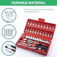 SKC 46 In 1 Pcs Tool Kit For Home Use Spanner Set Socket Set Wrench Set  ( pack of 01 )-thumb3