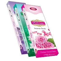 Bidhu Lavender,Rajanigandha,Rose Premium Agarbatti/Incense Sticks - Set 3 (240 Sticks)-thumb1
