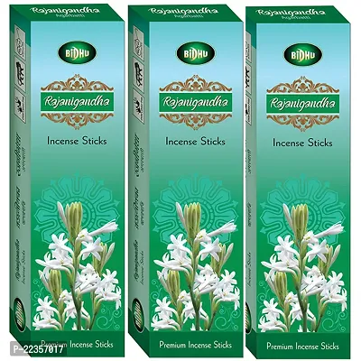 Bidhu Rajanigandha Premium Agarbatti/Incense Sticks Rajanigandha -Set 3 (240 Sticks)-thumb0
