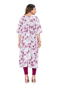 Manas Ethnic Women's Printed Cotton Regular Fit 3/4 Sleeve Lightweight Casual Wear Feeding Kurti (B_1094)-thumb3