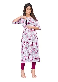 Manas Ethnic Women's Printed Cotton Regular Fit 3/4 Sleeve Lightweight Casual Wear Feeding Kurti (B_1094)-thumb1