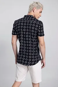 Black Men Printed Shirts cotton blended-thumb2