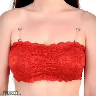 Stylish Transparent Strap Bra For Women Pack Of 1-thumb0