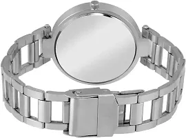 Stylish Silver Metal Analog Watches For Women-thumb1
