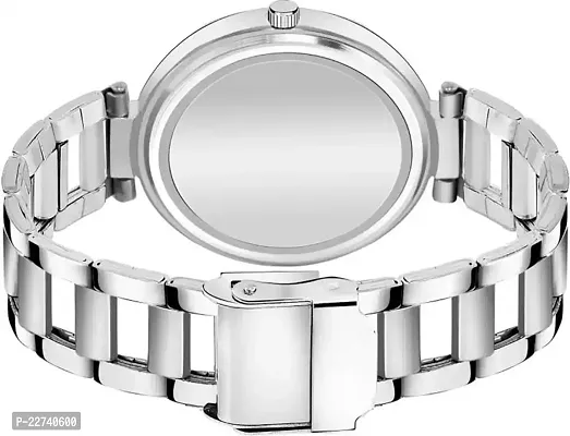 Stylish Silver Metal Analog Watches For Women-thumb2