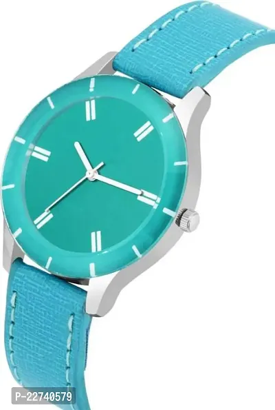Stylish Green Synthetic Leather Analog Watches For Women-thumb2