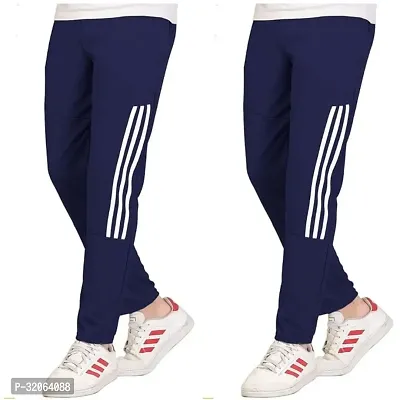 Comfortable Multicoloured Cotton Regular Track Pants For Men Pack Of 2-thumb0