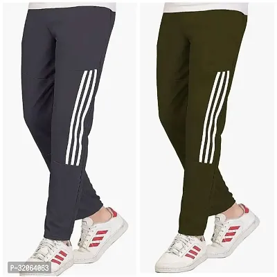 Comfortable Multicoloured Cotton Regular Track Pants For Men Pack Of 2-thumb0