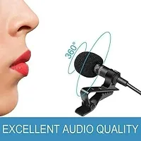 Bluedeal 3.5mm Mini Digital Collar Mike For Noise Cancellation for Voice Recording Microphone Omnidirectional Mic Plug and Play Mike for Vloging Interview Live Streaming - Black-thumb1