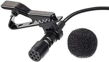 Bluedeal 3.5mm Mini Digital Collar Mike For Noise Cancellation for Voice Recording Microphone Omnidirectional Mic Plug and Play Mike for Vloging Interview Live Streaming - Black-thumb2