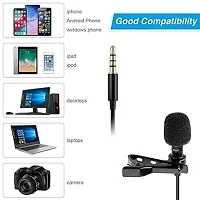 Bluedeal 3.5mm Mini Digital Collar Mike For Noise Cancellation for Voice Recording Microphone Omnidirectional Mic Plug and Play Mike for Vloging Interview Live Streaming - Black-thumb3