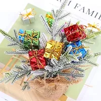 Bluedeal 24Pcs Christmas Tree Small Gift Boxes Hanging Decorations Mini Wrapped Present Boxes Mini Shiny Boxes For Christmas Tree Hanging Decorations Ornaments Home Decor - Random Color-thumb1