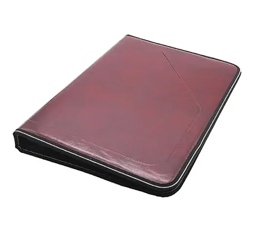 Bluedeal PU Leather Multipurpose 24 File Sleeve to Store A4 Professional Files Store Certificate, Legal Size Documents for Home, Office, School 24 File Sleeve A4 - Maroon