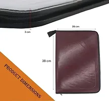 Bluedeal PU Leather Multipurpose 24 File Sleeve to Store A4 Professional Files Store Certificate, Legal Size Documents for Home, Office, School 24 File Sleeve A4 - Maroon-thumb4