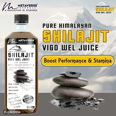 Metaverse Herbals Shilajit Juice for Vigor  Vitality Natural Ingredients Ashwagandha Safed Musli