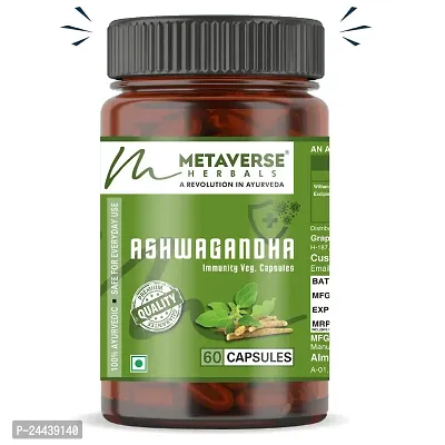 Metaverse Herbals Ashwagandha Capsule for Strength Stamina Immunity 100% Pure Ayurvedic