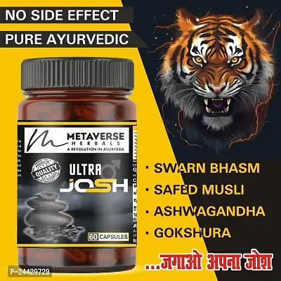 Metaverse Herbals Ultra Josh Shilajit Capsule for Men Power Stamina 100% Ayurvedic Capsule Natural Ingredient
