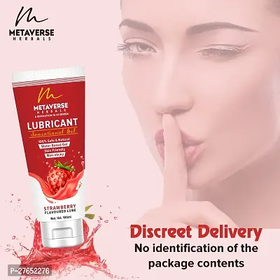 Offer a pathway to pleasure with Lubricant For Men  Women, featuring Strawberry 100ml-thumb2