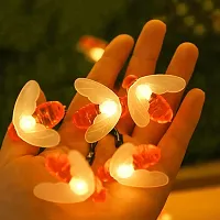 Honey Bee Serial String Light (16 Led, 3 Meters) Battery Powered Light, Waterproof Honeybee Lights for Home Decoration, Diwali, Christmas, Halloween (Warm White)-thumb1