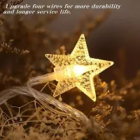 Decorative Star String LED Lights for Diwali Christmas Wedding - 3 Meter (1 pc, 15 Stars) Festive led Lights, Diwali Decorative Lights, led String Light-thumb1