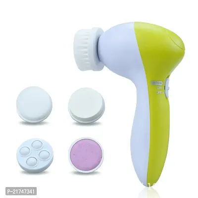 5 in 1 Portable Electric Facial Cleaner Battery Powered Multifunction Massager, Face Massager, Facial Machine, Beauty Massager, Facial Massager For Women-thumb0