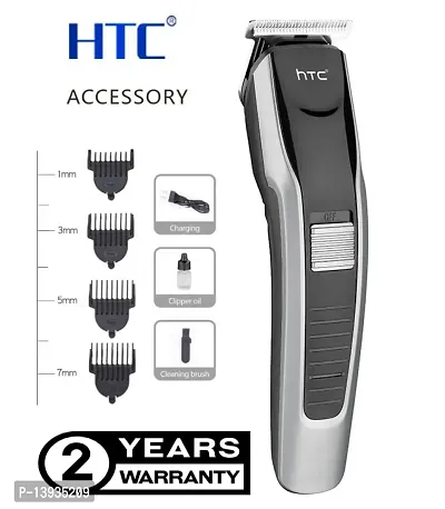 AZANIA  New H T C AT-538 Rechargeable Hair Beard Trimmer for Men 75 Minutes Run Time with T Shape Precision Stainless Steel Sharp Blade Beard Shaver Upto Length 0.5 to 7 mm, Black-thumb4