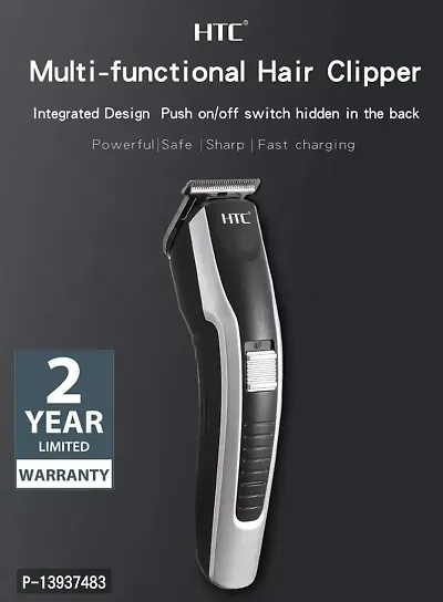 AZANIA New H T C AT-538 Rechargeable Hair Beard Trimmer for Men 75 Minutes Run Time with T Shape Precision Stainless Steel Sharp Blade Beard Shaver Upto Length 0.5 to 7 mm, Black-thumb3