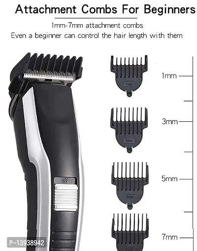 AZAINA AT-538 Professional Cordless Rechargeable Clipper Shaver Rechargeable Hair Machine adjustable for men Beard Hair Trimmer, beard trimmers for men, beard trimmer for men with 4 combs-thumb3