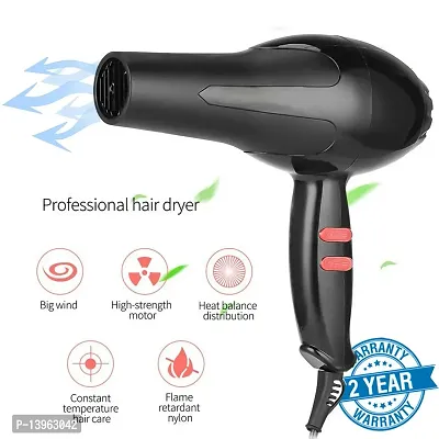 Men And Womenprofessional Stylish Hair Dryer With 2 Speed And 2 Heat Setting 1 Concentrator Nozzle And Hanging Loop 2888 1500 Watts Black Hair Styling Others-thumb2