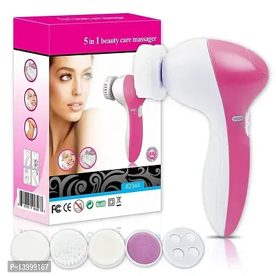 AZANIA 5 in 1 Face Facial Exfoliator Electric Massage Machine Care  Cleansing Cleanser Massager Kit For Smoothing Body Beauty Skin Cleaner facial massager machine for face- Multicolor