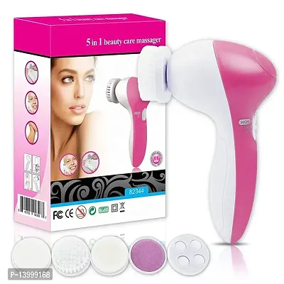 AZANIA 5 in 1 Face Facial Exfoliator Electric Massage Machine Care  Cleansing Cleanser Massager Kit For Smoothing Body Beauty Skin Cleaner facial massager machine for face- Multicolor-thumb0