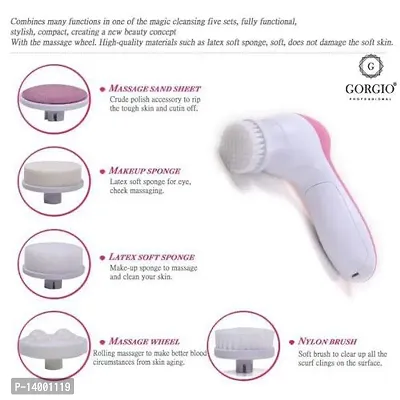 AZANIA 5-In-1 Smoothing Body Face Beauty Care Facial Massager, White-thumb3