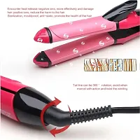 AZANIA New Hair Straightener and Hair Curler 2 in 1 (Pink color) || Hair Straightener and curler For women || Hair Beauty Set NHC-2009-thumb4