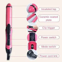 AZANIA pink rod 2 in 1 straightner and curler for hair styling Hair Straightener  (multi)-thumb2