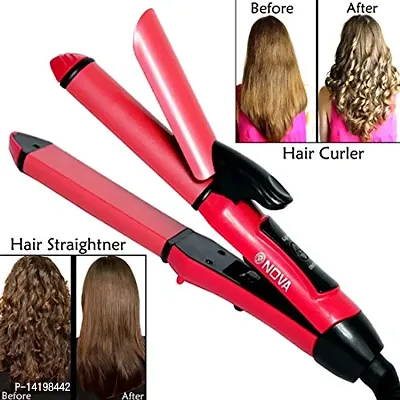 Azania 2 In 1 Hair Straightener Plus Curler With Ceramic Plate 278 21 Multicolour 23X05X05 Cm Hair Styling Curlers-thumb0