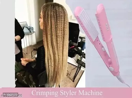 AZANIA crimpper 8006 Mini Crimper Tourmaline-ceramic plates for a smooth finish, different heat , Long-life heat element for better heat retention, hair Styler For Women (Professional Hair Straighten-thumb0
