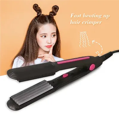 AZANIA Hair Crimper Curler Machine By Meherma For Women's With With Quick Heat Up  19mm Ceramic Coated Plates, Curler  Styles (Multi-color)