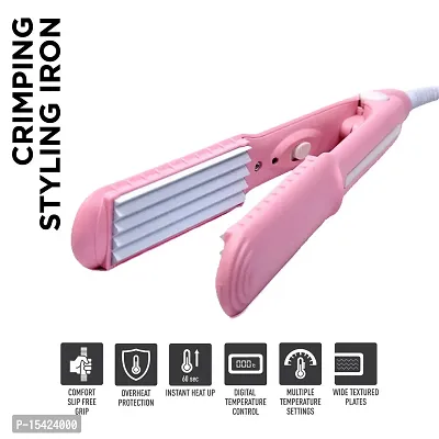 AZANIA Crimper SX-8006 Mini Crimper Hair Styler For Womens and Teens, Pack of 01 Pcs, Multicolour-thumb0