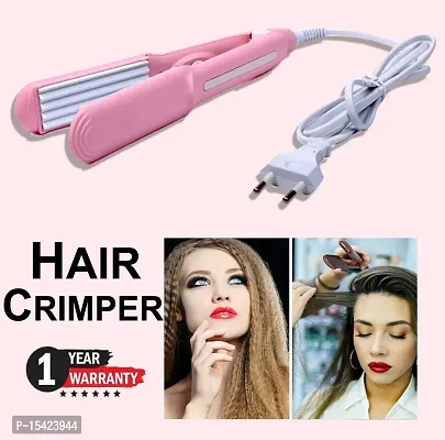 AZANIA Hair Crimper Curler Machine By Meherma For Women's With With Quick Heat Up  19mm Ceramic Coated Plates, Curler  Styles (Multi-color)-thumb0