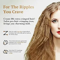 New Professional Feel Hair Crimper, Electric Ceramic Corrugated Hair Crimper Curler Straightening Iron Wide Plates Waver Corn Hair Crimping ( PACK OF 1 MINI CRIMPER ) MULTICOLOUR-thumb3