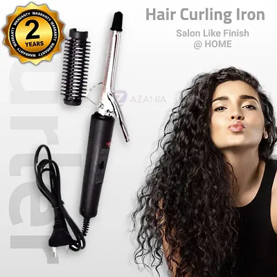 AZANIA Women Lady ProfessionalCeramic Anti-Static Curl Curling Make Travel Hair Curler Curling Iron Rod Anti-scald Curling Wand Waver Maker Roller Styling Tool 15W ( 1 Year Warranty )471B