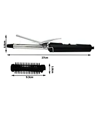 Professional Hair Curler Iron Rod Brush Styler for Women Professional Hair Curler Tong with Machine Stick and Roller (Red)-thumb1