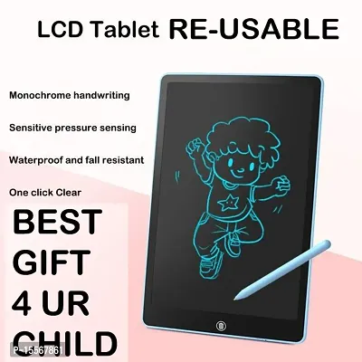 LCD Writing Pad/ Tablet for Kids, Study Tab, e-Slate, Notebook, Portable writting Learning Slate Erasable Electric Black  White Board with Pen (Multicolor)